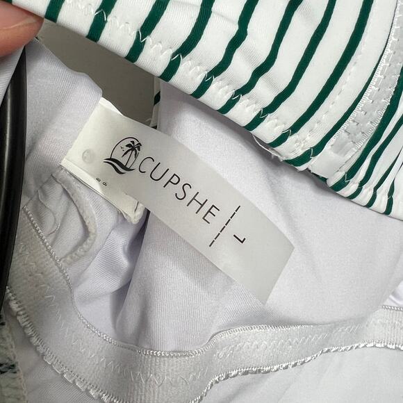 Cupshe Miss You Poppy One Piece Swimsuit Floral Stripe Size Large - Picture 5 of 12